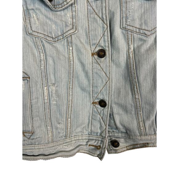 Forever 21 Women’s Jean Jacket S Small Denim Blue Cotton Casual Comfy Basic - Picture 4 of 7